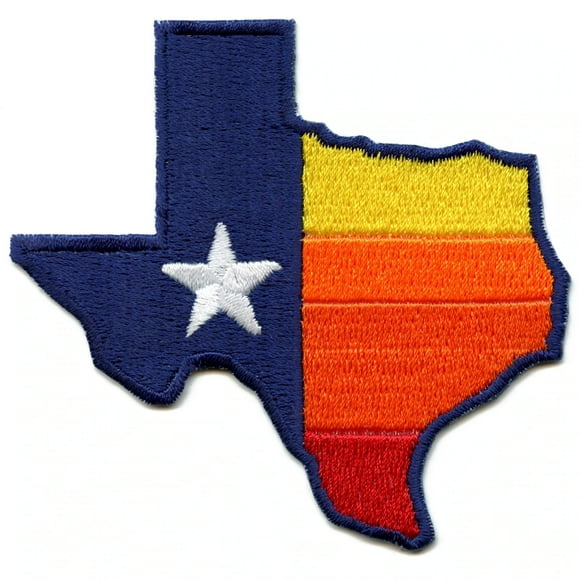 Houston Astros Orange Baseball Sport Embroidery Patch logo iron,sewing on Fabric 